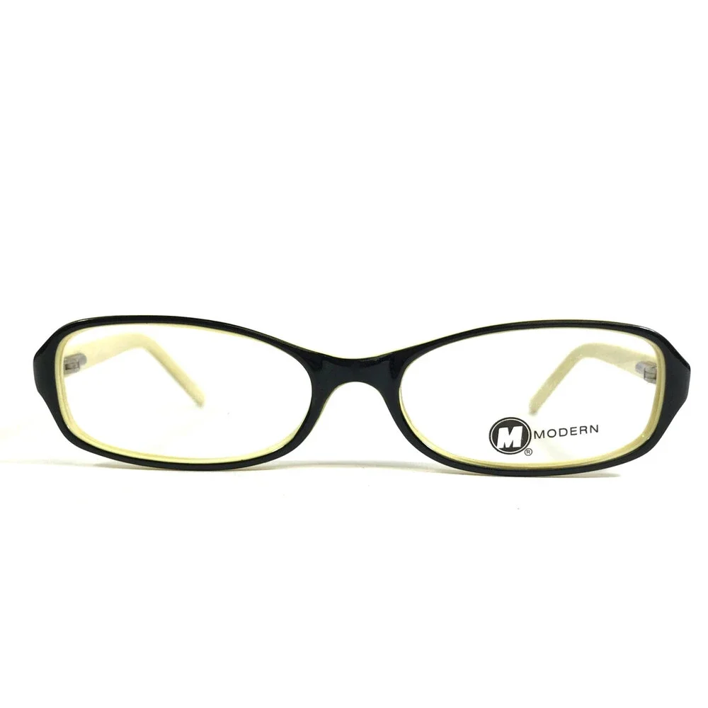 Modern Petite Eyeglasses Frames WOW BLACK/LIME Oval Black Neon Green 51-16-140